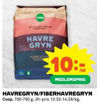 Coop HAVREGRYN/FIBERHAVREGRYN erbjuda
