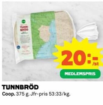 Coop TUNNBRÖD erbjuda