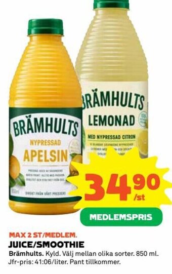 Coop JUICE/SMOOTHIE erbjuda