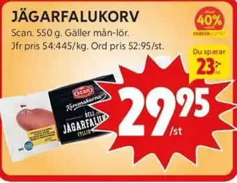 ICA Kvantum JÄGARFALUKORV Scan erbjuda