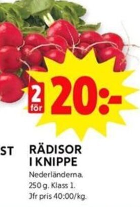 ICA Kvantum RÄDISOR I KNIPPE erbjuda