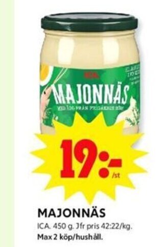 ICA Kvantum MAJONNÄS erbjuda