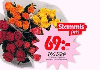ICA Kvantum ROSOR 9-PACK RÖDA KORSET erbjuda