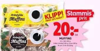 ICA Kvantum MUFFINS erbjuda