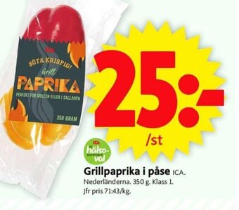 ICA Supermarket Grillpaprika i påse erbjuda