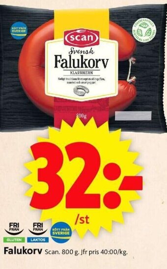 ICA Supermarket Falukorv Scan erbjuda