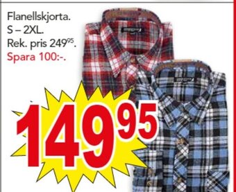 Bo Ohlsson Flanellskjorta. S-2XL. erbjuda