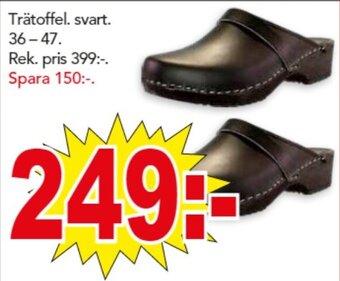 Bo Ohlsson Trätoffel. svart. 36-47. erbjuda