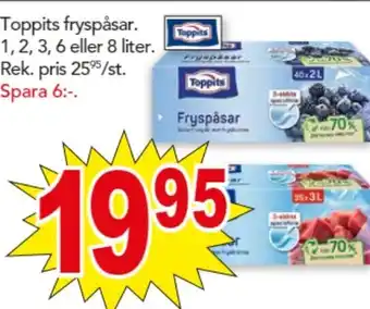 Bo Ohlsson Toppits fryspåsar. 1, 2, 3, 6 eller 8 liter. erbjuda