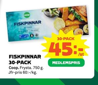 Stora Coop Fiskpinnar 30-pack erbjuda