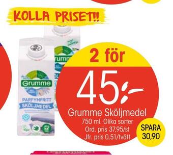 EKO Grumme sköljmedel erbjuda