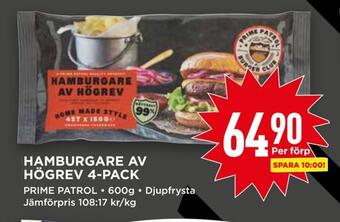 Willys Hamburgare av högrev 4-pack erbjuda