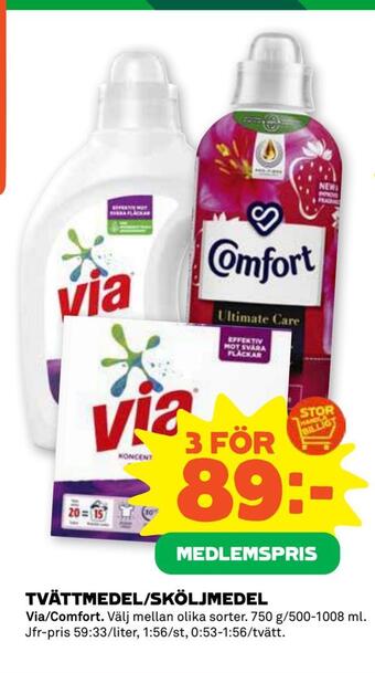 Stora Coop Tvättmedel/sköljmedel erbjuda