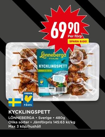 Willys Kycklingspett erbjuda