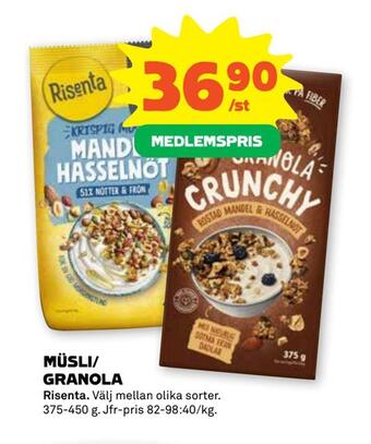Stora Coop Müsli/ granola erbjuda