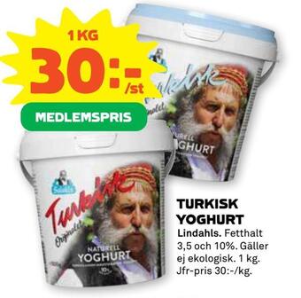 Stora Coop Turkisk yoghurt erbjuda