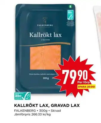 Willys Kallrökt lax, gravad lax erbjuda