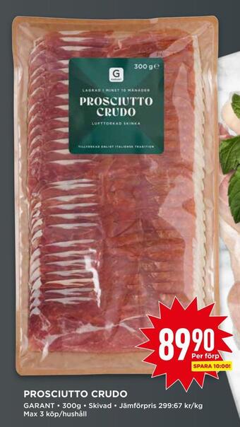 Willys Prosciutto crudo erbjuda