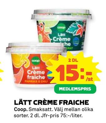 Stora Coop Lätt crème fraiche erbjuda