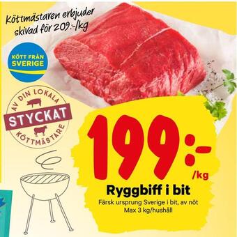 City Gross Ryggbiff i bit erbjuda