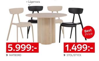 XXXLutz Stol/styck erbjuda