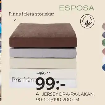 XXXLutz Jersey dra-på-lakan, 90-100/190-200 cm erbjuda