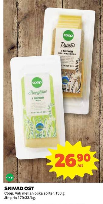 Coop Daglivs Skivad ost erbjuda