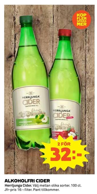 Coop Daglivs Alkoholfri cider erbjuda