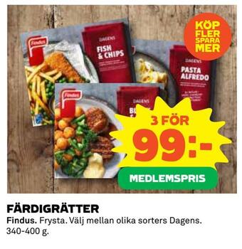Coop Daglivs Färdigrätter erbjuda