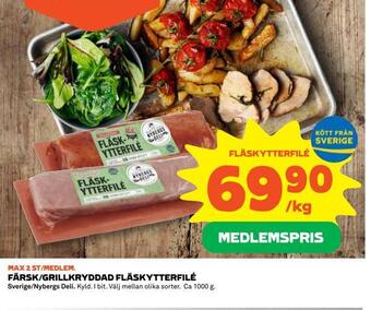 Coop Daglivs Fläskytterfilé erbjuda