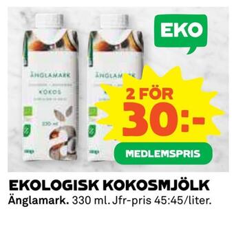 Coop Daglivs Ekologisk kokosmjölk erbjuda