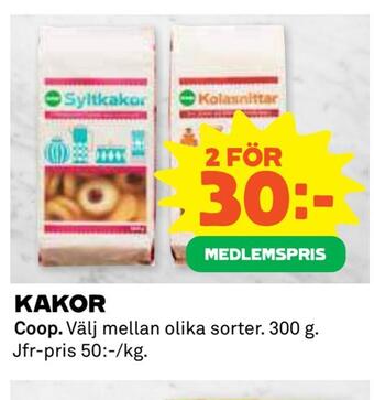 Coop Daglivs Kakor erbjuda