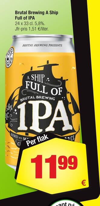 Calle Brutal brewing a ship full of ipa erbjuda