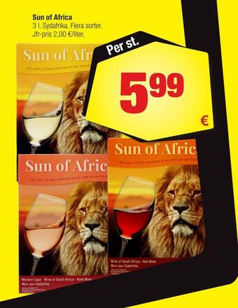 Calle Sun of africa erbjuda