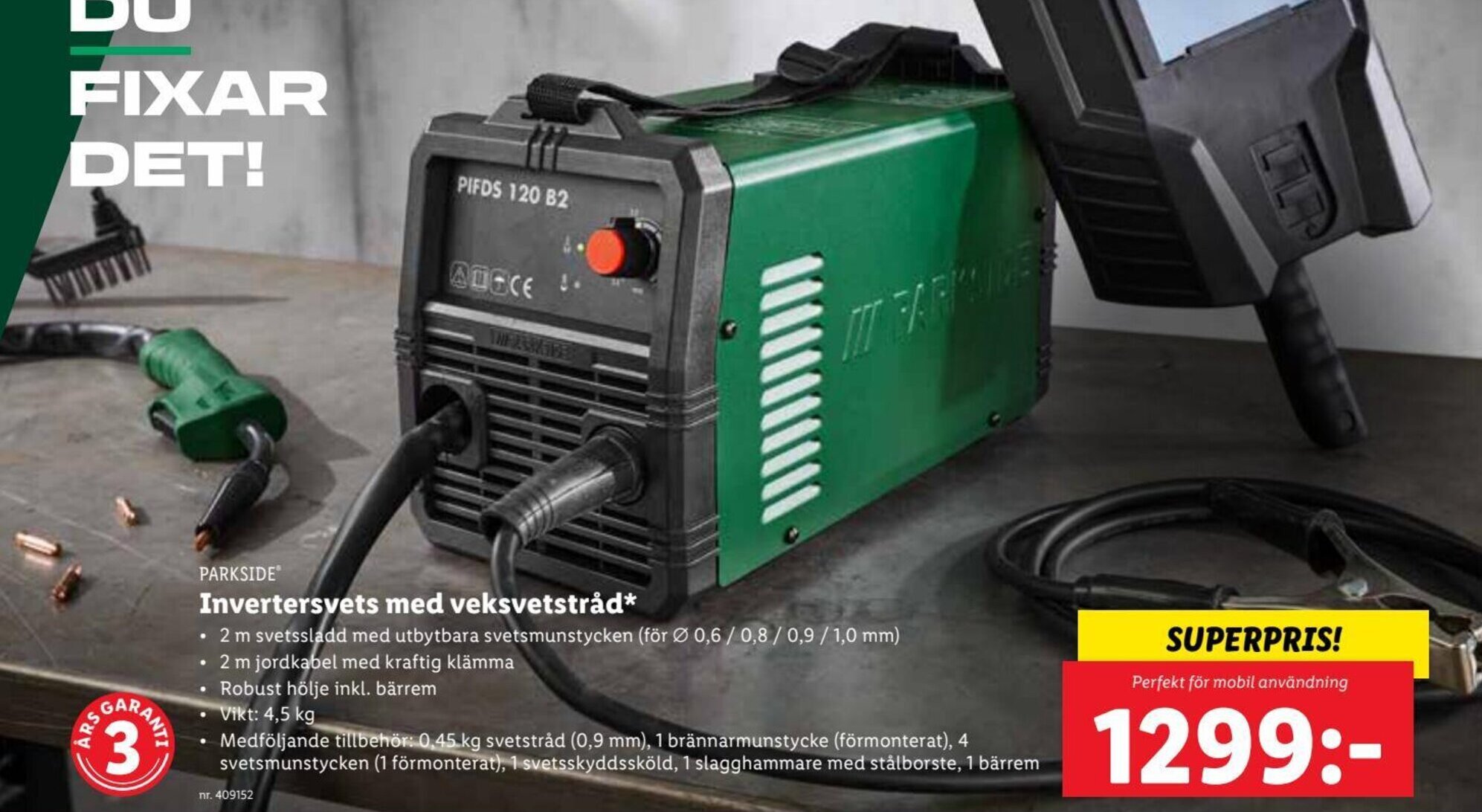 Invertersvets med veksvetstråd* erbjudande hos Lidl