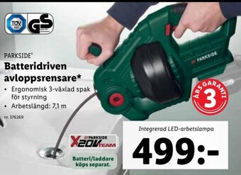 Batteridriven avloppsrensare*