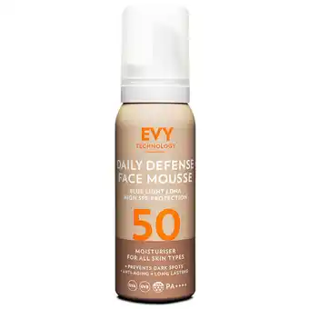 Apotek Hjärtat Evy sun daily defense face mousse spf50 75ml erbjuda