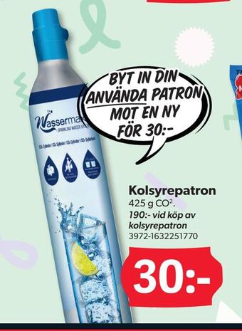 DollarStore Kolsyrepatron erbjuda