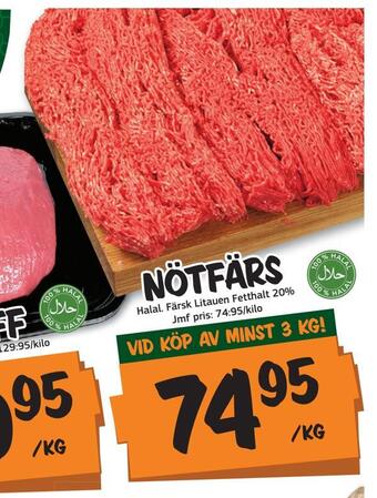 Bazaar Food market Nötfärs erbjuda