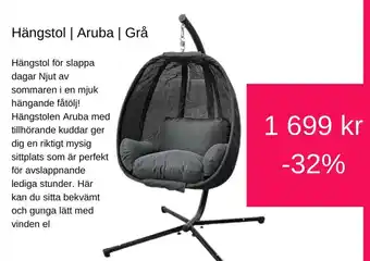 Hängstol | Aruba | Grå