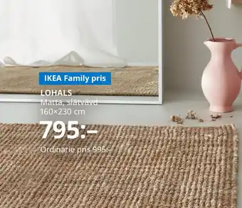 IKEA LOHALS Matta, slätvävd 160x230 cm erbjuda