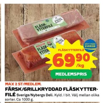 Coop Nybergs deli fläskytterfilé erbjuda