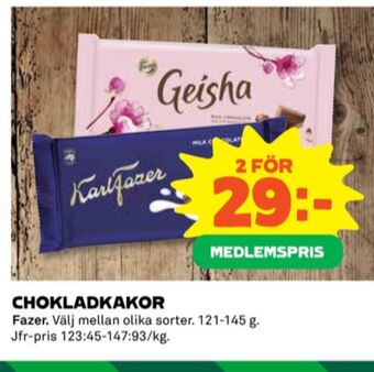Coop Geisha chokladkaka erbjuda