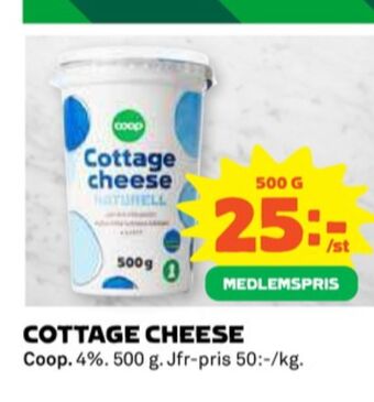 Coop Coop cottage cheese erbjuda