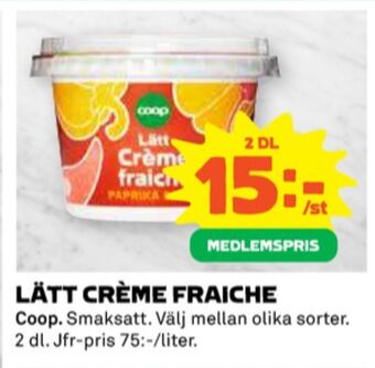 Coop Coop crème fraiche erbjuda