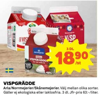 Coop Arla vispgrädde erbjuda