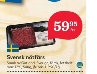 Hemköp Smak av gotland nötfärs erbjuda