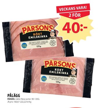 Handlar'n Pärsons skinka erbjuda