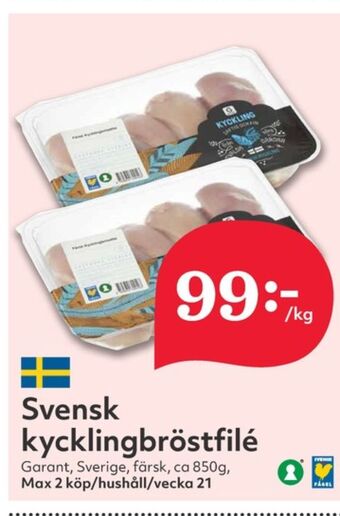 Hemköp Garant kycklingbröstfilé erbjuda