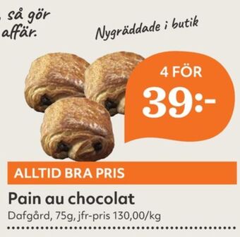 Hemköp Dafgårds butiksbakat kaffebröd erbjuda